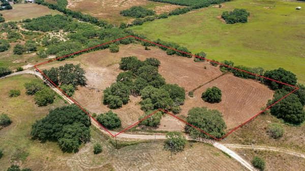 Aerial view of the cleaned-up 6-acre property ready for sale